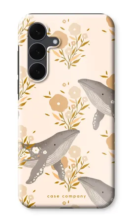 Floral Whales, Samsung Galaxy S25 FE kestävä kotelo
