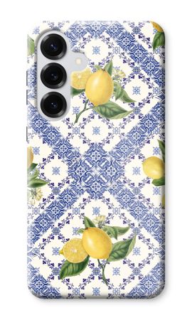 Blue tiles and lemons