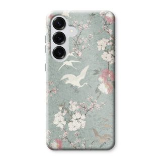 Japanese crane birds blossom