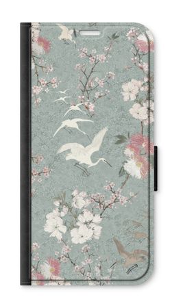 Japanese crane birds blossom
