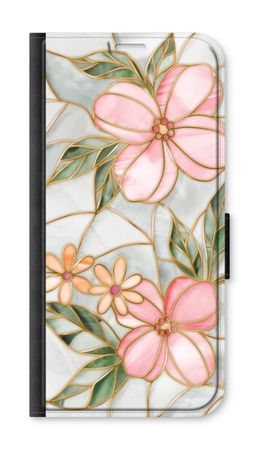 Orange stained glass flower