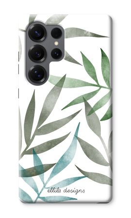 Tropical watercolor leaves