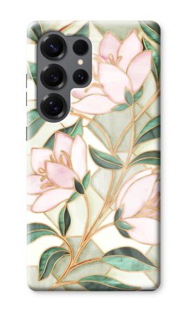 Orange stained glass flower