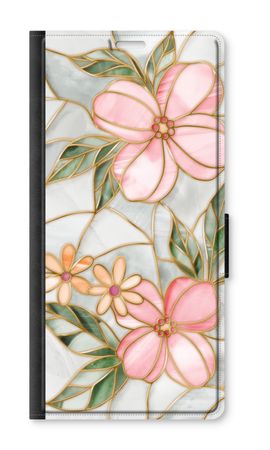 Orange stained glass flower