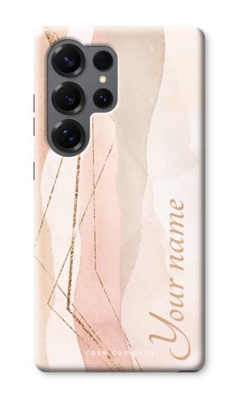 Gold Lines Namecase - Blush