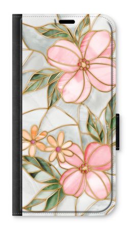 Orange stained glass flower