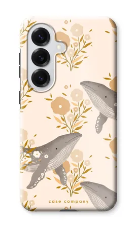 Floral Whales, Samsung Galaxy S26 kestävä kotelo