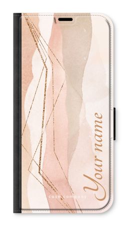 Gold Lines Namecase - Blush