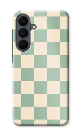 Checkered Mint, Samsung Galaxy S26 FE hardt deksel