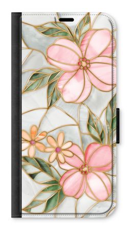 Pink stained glass flower