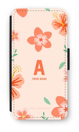 Tropical Pink Flowers Monogram