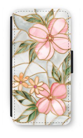 Orange stained glass flower