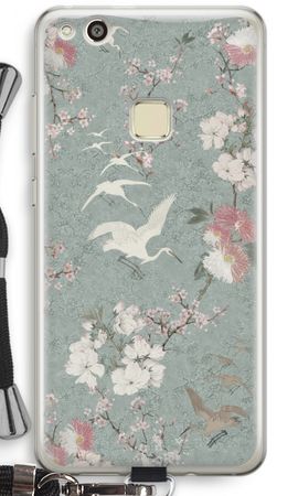 Japanese crane birds blossom