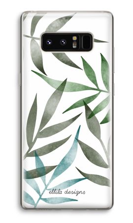 Tropical watercolor leaves