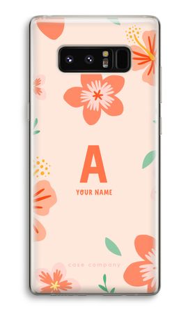 Tropical Pink Flowers Monogram