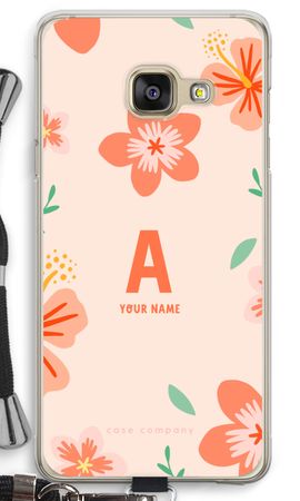 Tropical Pink Flowers Monogram