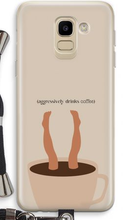 Aggressively drinks coffee