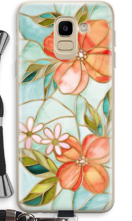 Orange stained glass flower