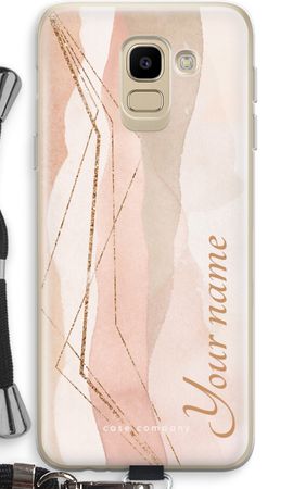 Gold Lines Namecase - Blush