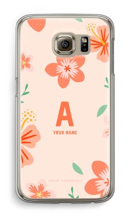 Tropical Pink Flowers Monogram