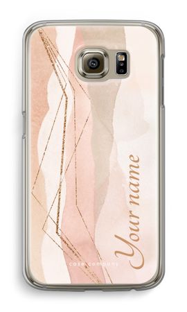 Gold Lines Namecase - Blush