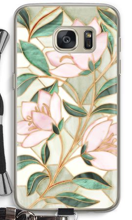 Orange stained glass flower