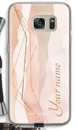 Gold Lines Namecase - Blush