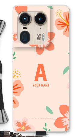 Tropical Pink Flowers Monogram