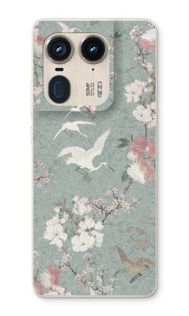 Japanese crane birds blossom