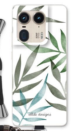 Tropical watercolor leaves