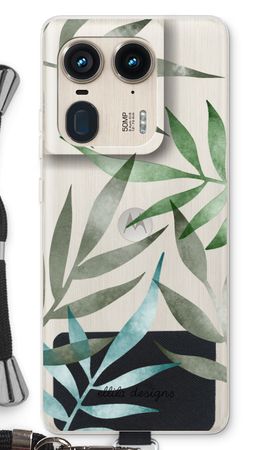 Tropical watercolor leaves