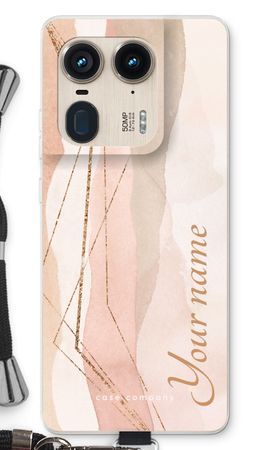 Gold Lines Namecase - Blush