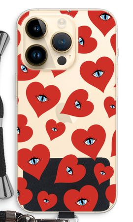 Red heart eyes