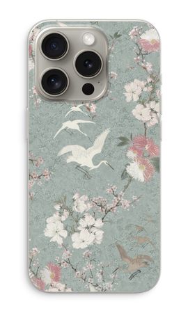 Japanese crane birds blossom