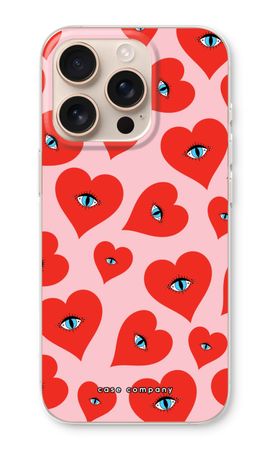 Red heart eyes