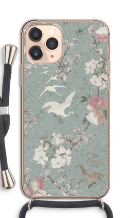 Japanese crane birds blossom