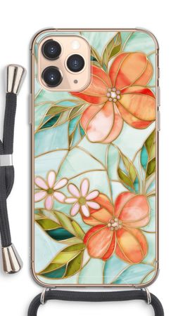 Orangefarbene Glasmalerei-Blume