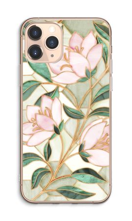 Orange stained glass flower