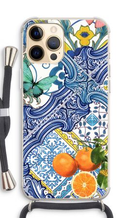 Blue tiles and oranges