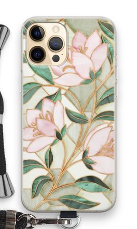 Orange stained glass flower