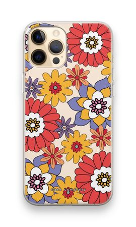 Retro bloemen - Geel