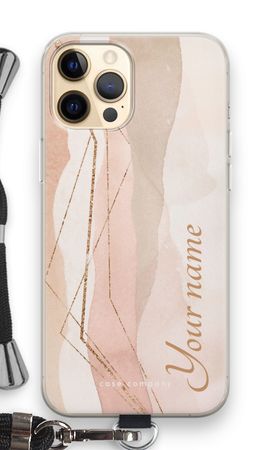 Gold Lines Namecase - Blush