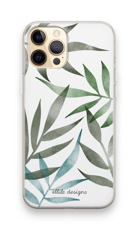 Tropical watercolor leaves