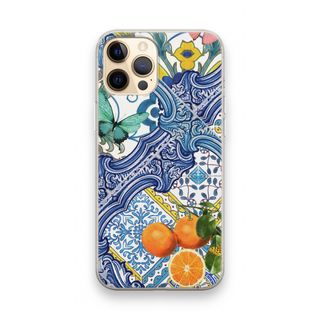 Blue tiles and oranges