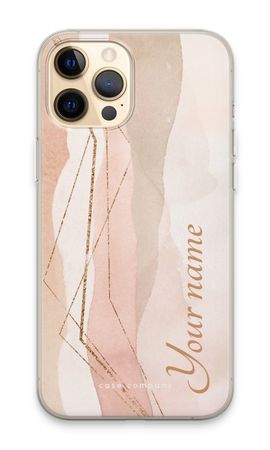 Gold Lines Namecase - Blush