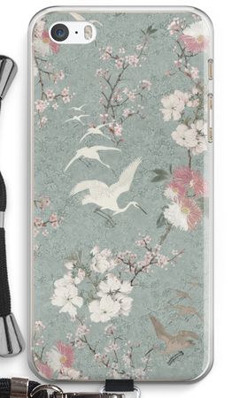 Japanese crane birds blossom
