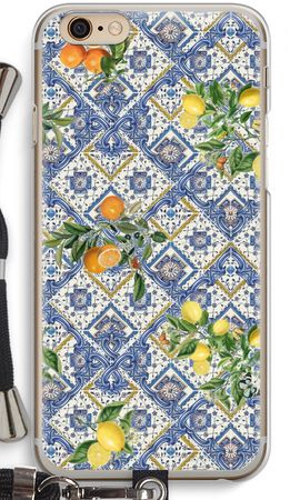 Blue tiles, lemons and oranges - small
