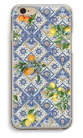 Blue tiles, lemons and oranges - small