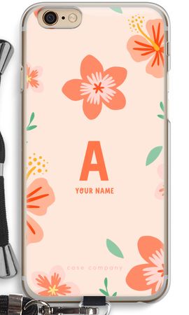 Tropical Pink Flowers Monogram