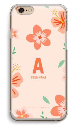 Tropical Pink Flowers Monogram